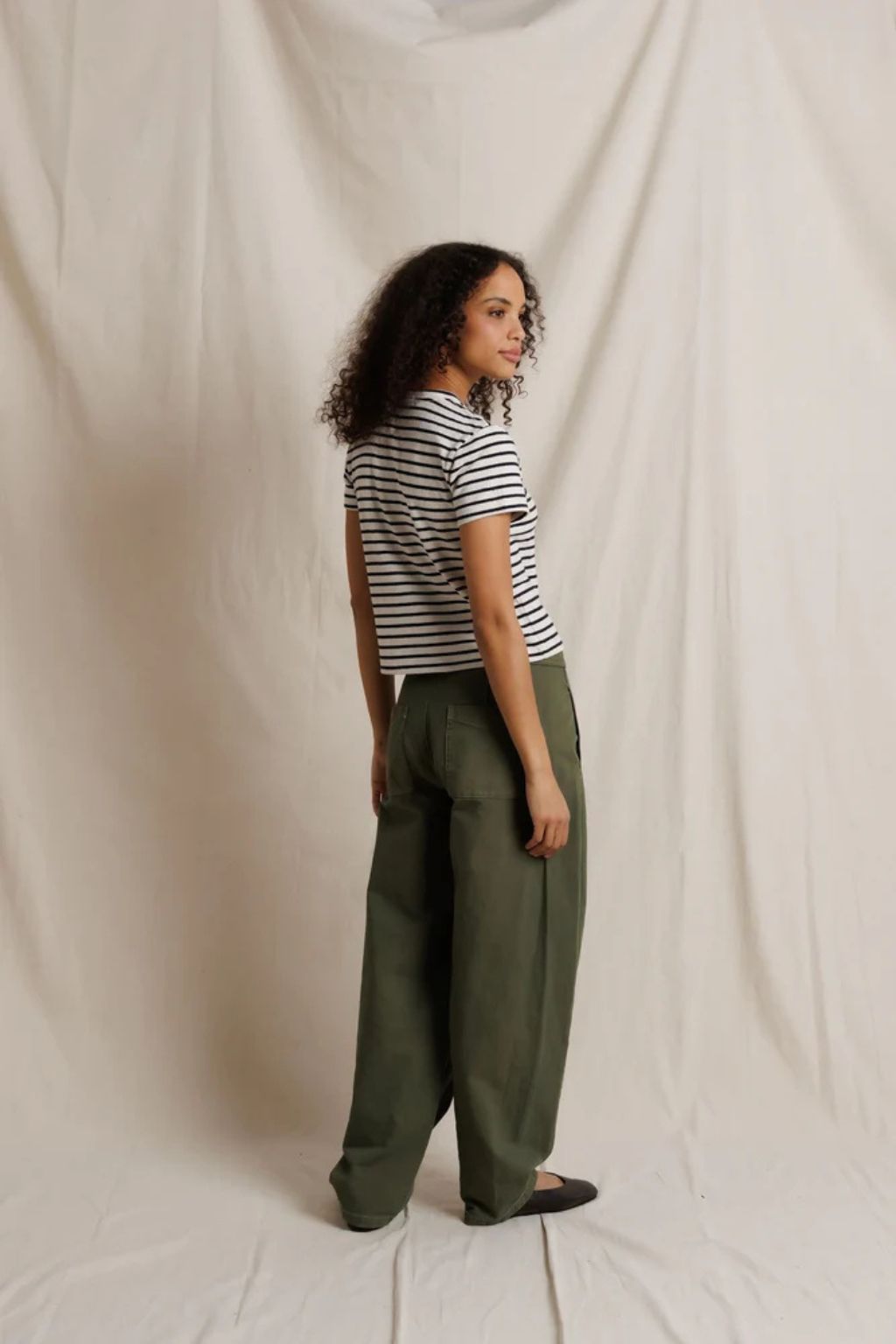 Perfect White Tee - Carter S/S Striped Tee