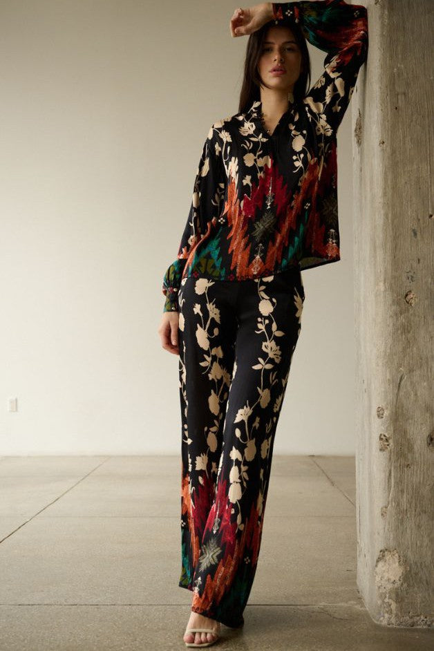 La Fuori - Dari Printed Silk Pant