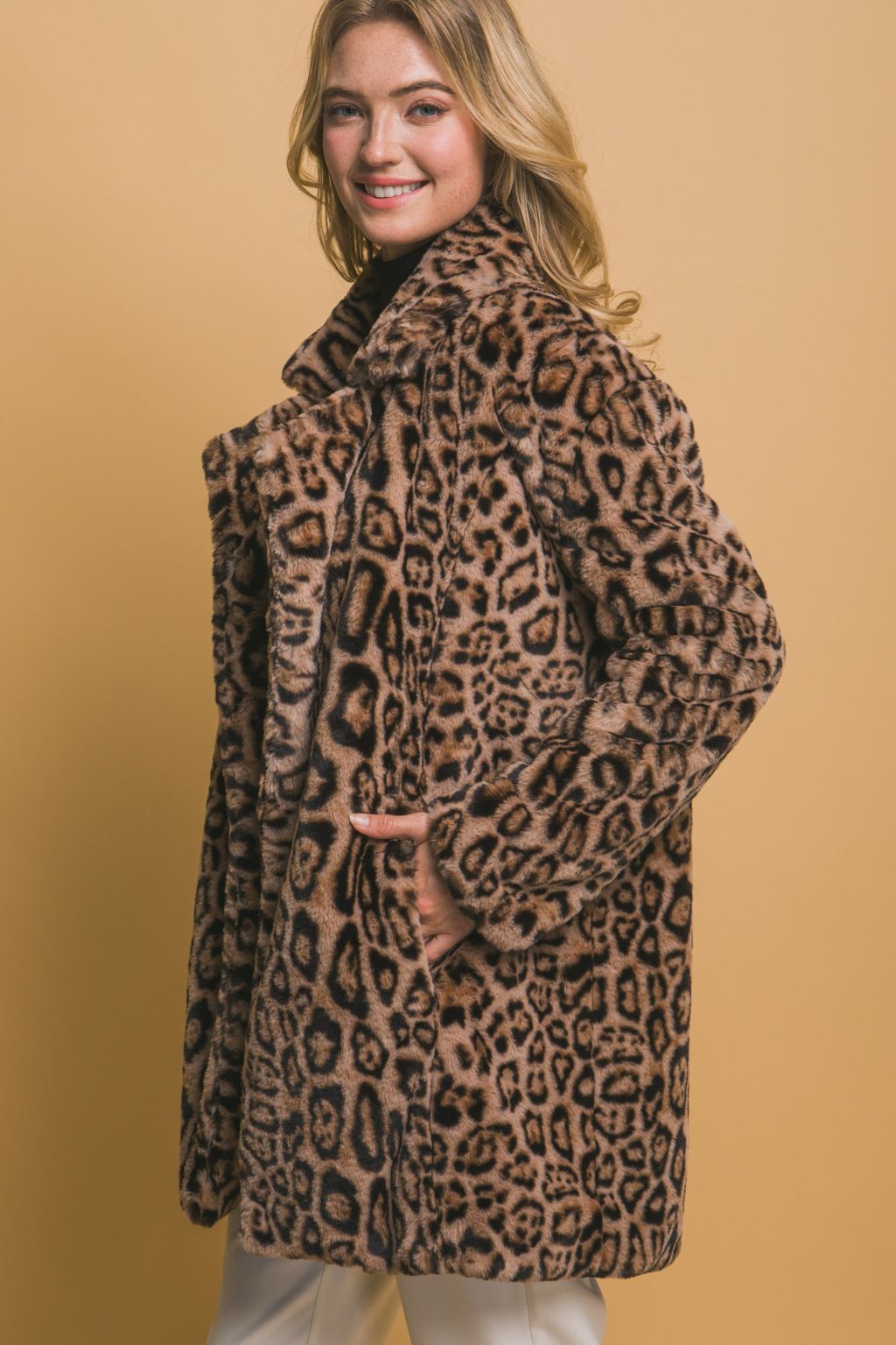 Olive and Bette's - Leopard Car Coat