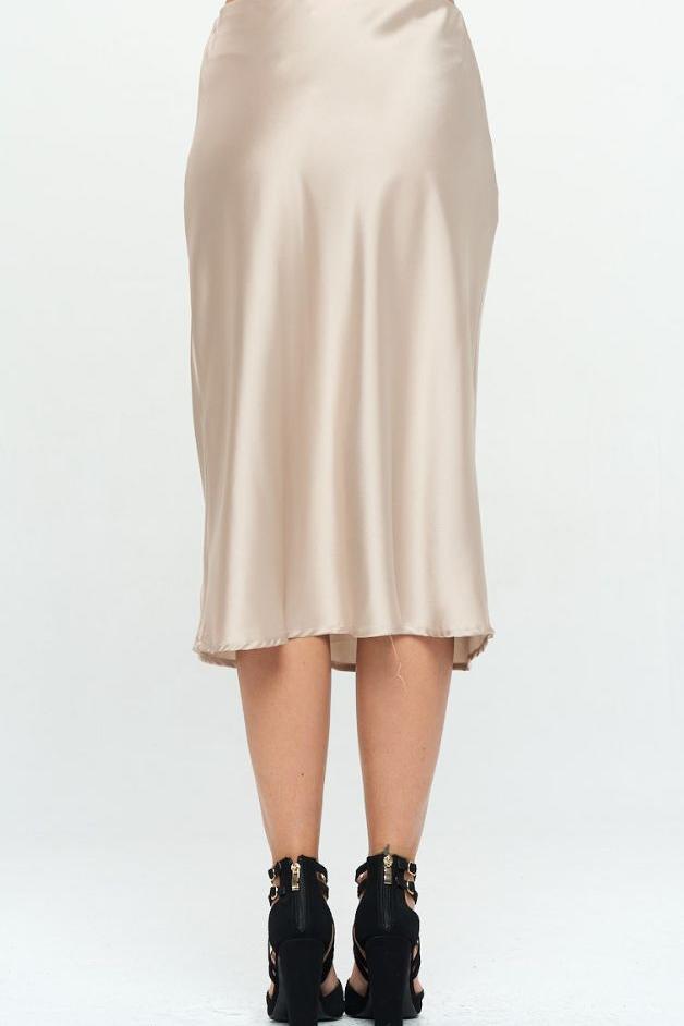 Olive and Bette's - Satin Midi Skirt