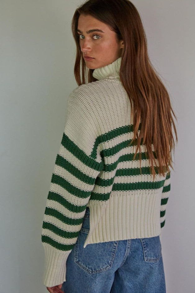 Olive and Bette's - Blaire Pullover - Ivory/Green