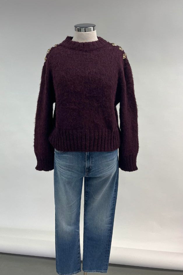 TRAMA - Etoile Button Shoulder Sweater