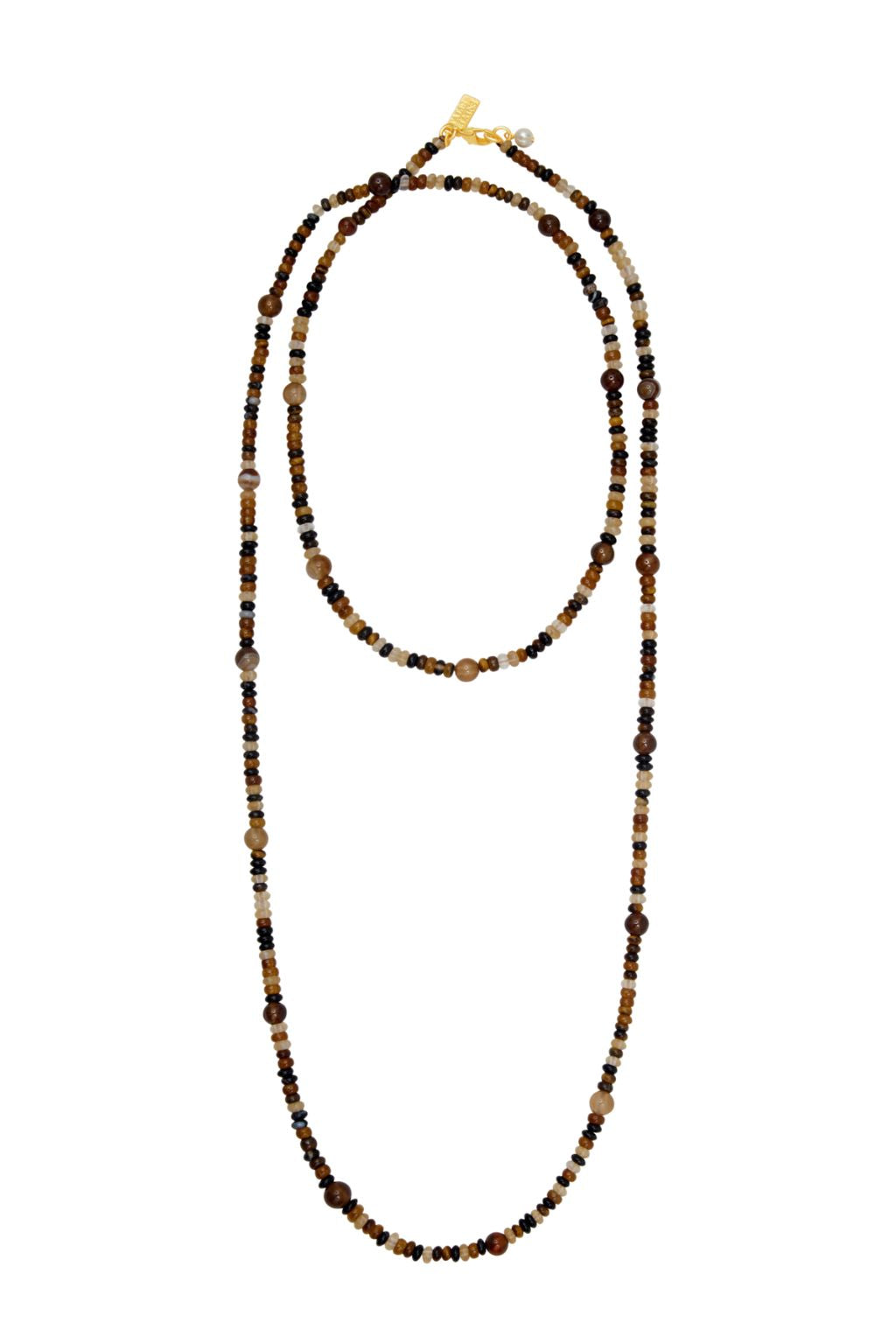 Talis Chains - Tiger's Eye Long Beaded Necklace