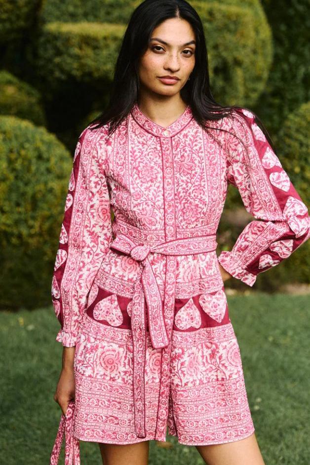 Pink City Prints - Gemma Mini - Burgundy Patchwork