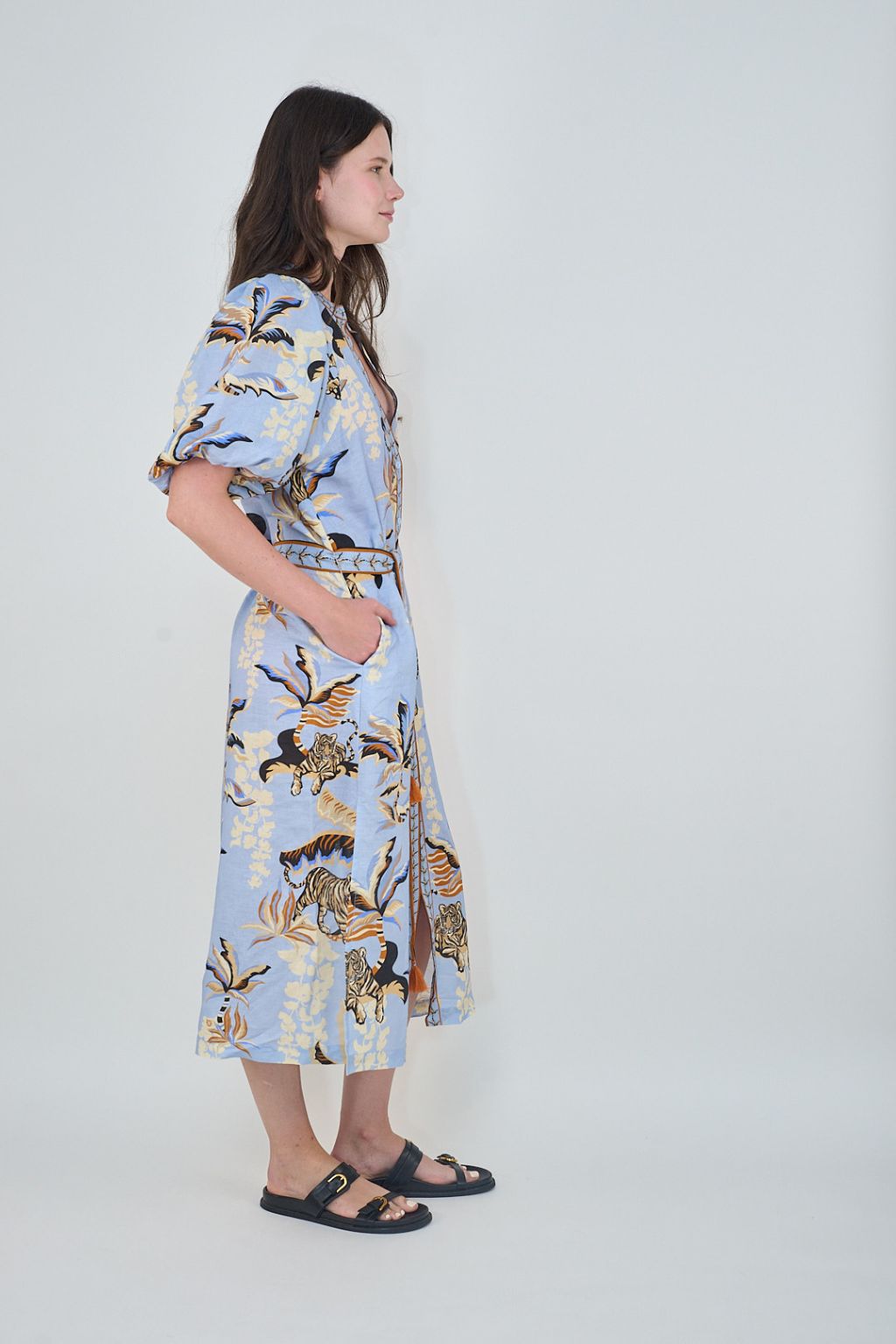 Las Surenas - Tunic Bali Tiger Light Blue