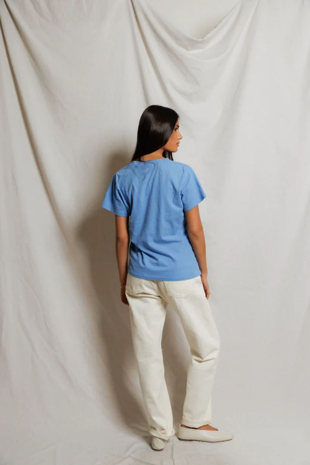 Perfect White Tee - Hendrix - Pacific Blue