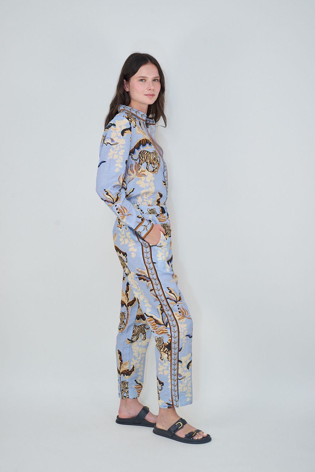 Las Surenas - Pant Bali Tiger Light Blue