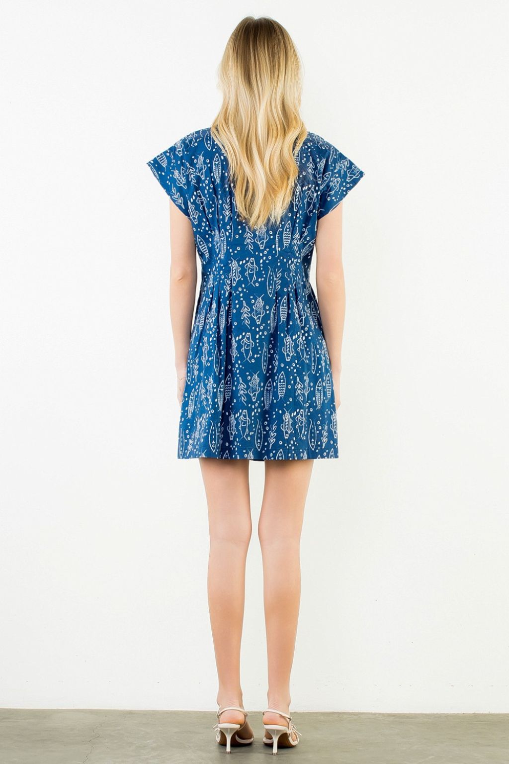 Olive and Bette's - Short Sleeve Fish Print Dress