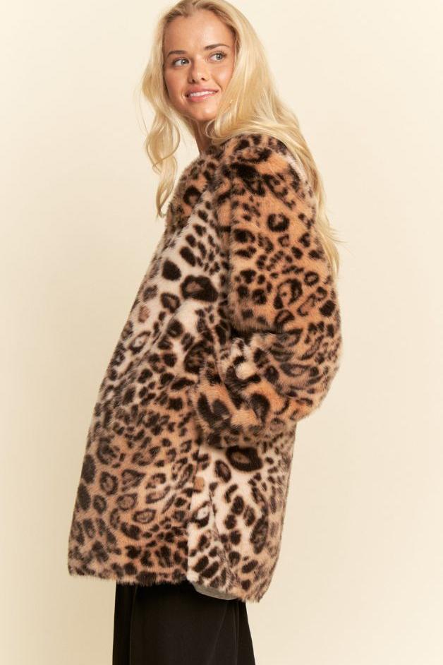 Olive and Bette's - Leopard Car Coat