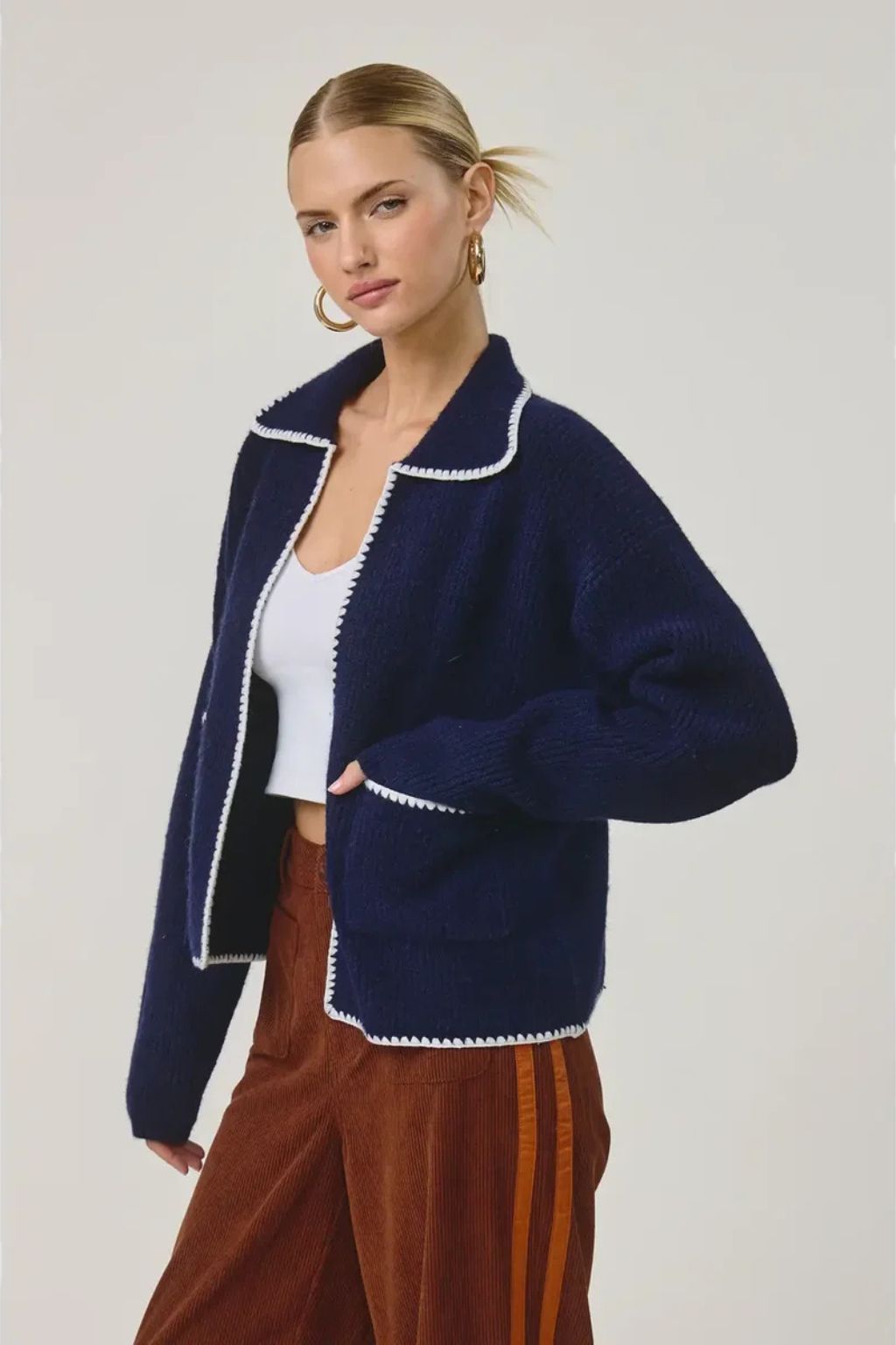 Olive and Bette's - Fisherman Postcard Cardigan
