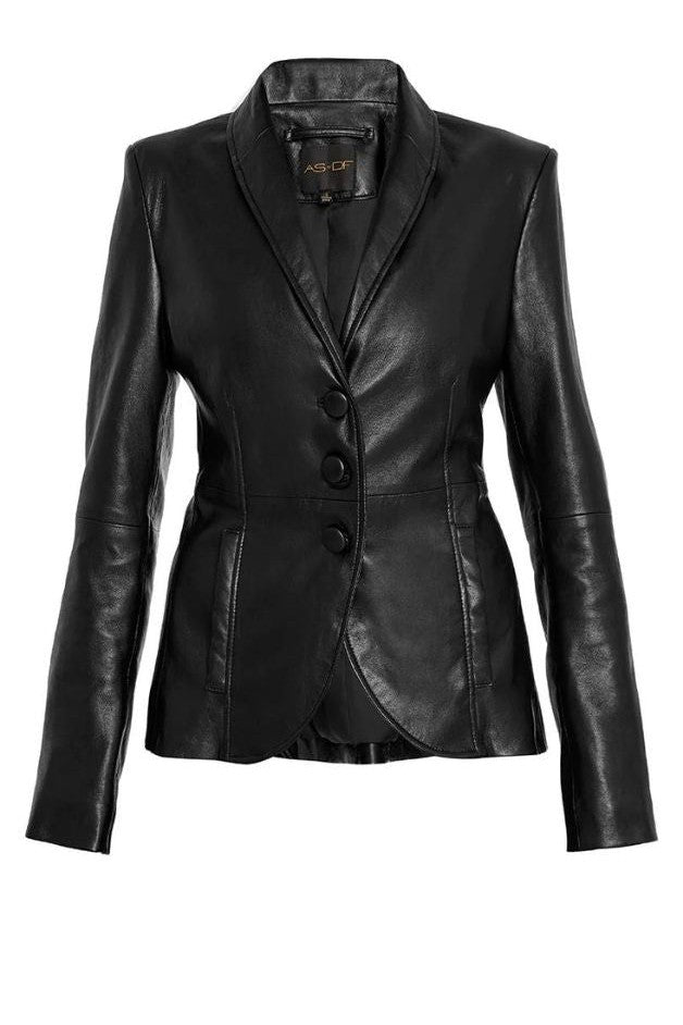 ASbyDF - Denise Tailored Recycled Leather Blazer — Olive & Bette's