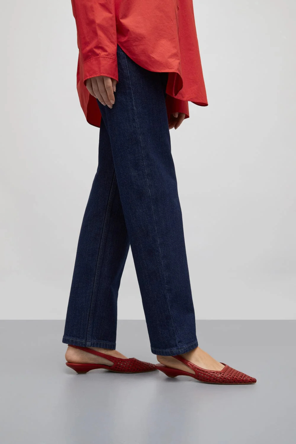 Augusta - Harper Woven Slingback - Red