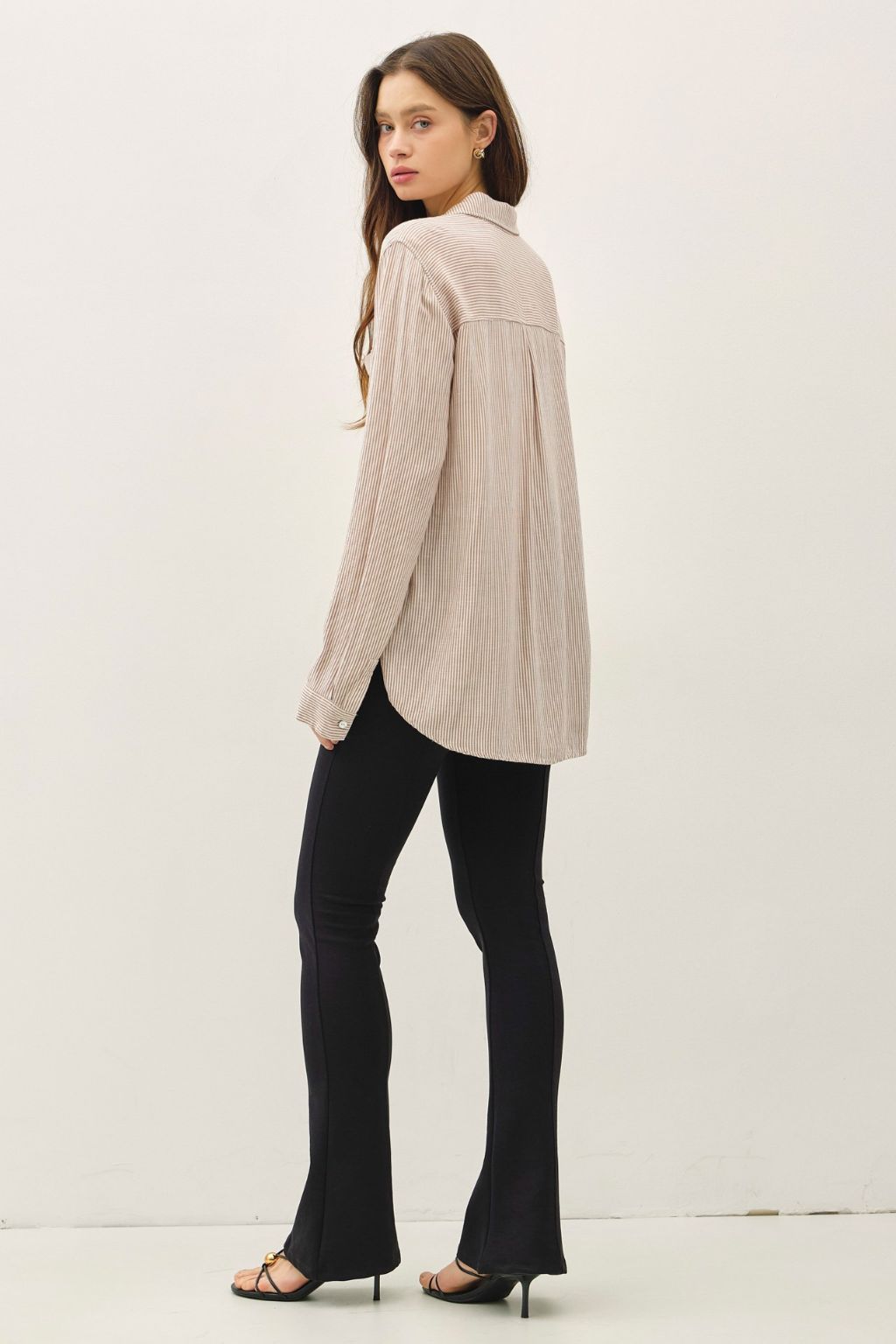 Road G - Long Sleeve Linen Shirt - Mocha