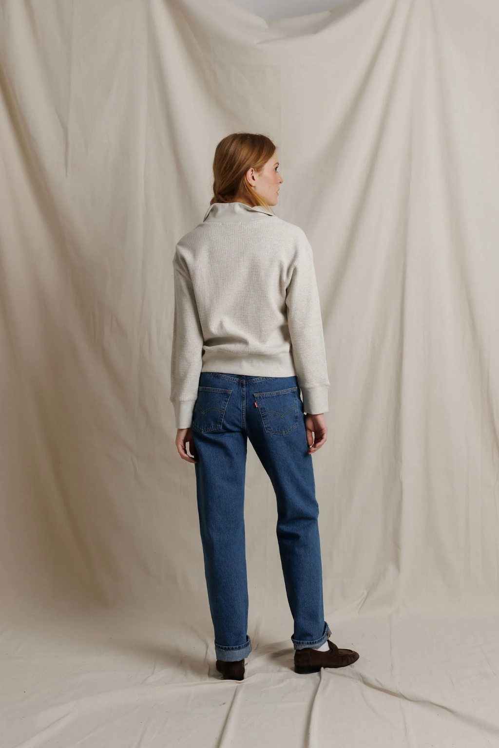 Perfect White Tee - Zia 1/4 Zip Waffle