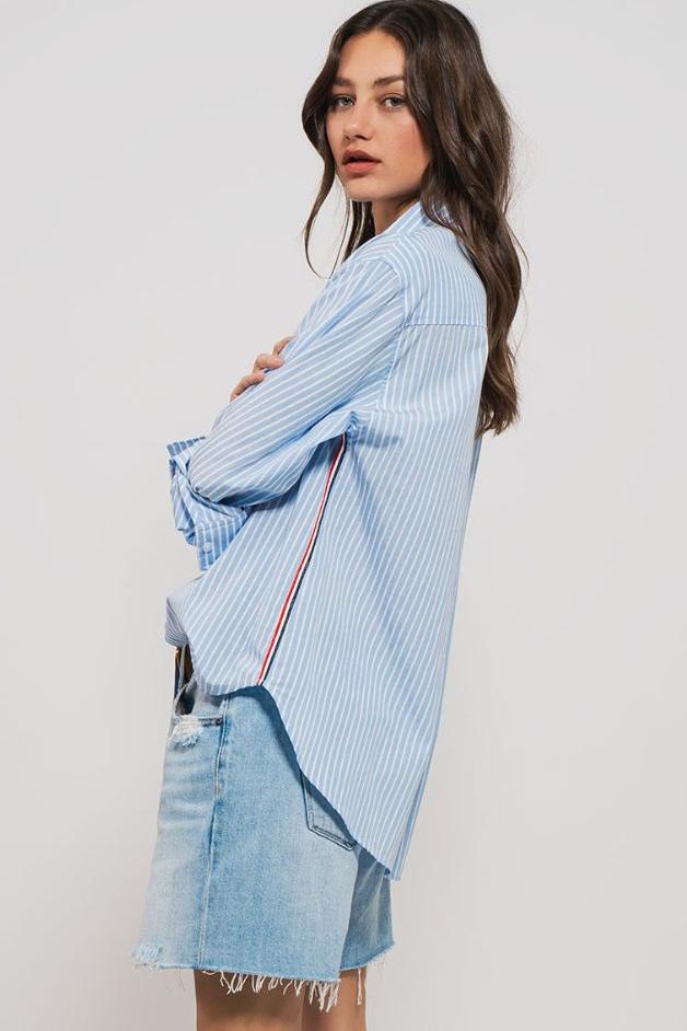 Olive and Bette's - Twill Tape Detail Button Down Shirt