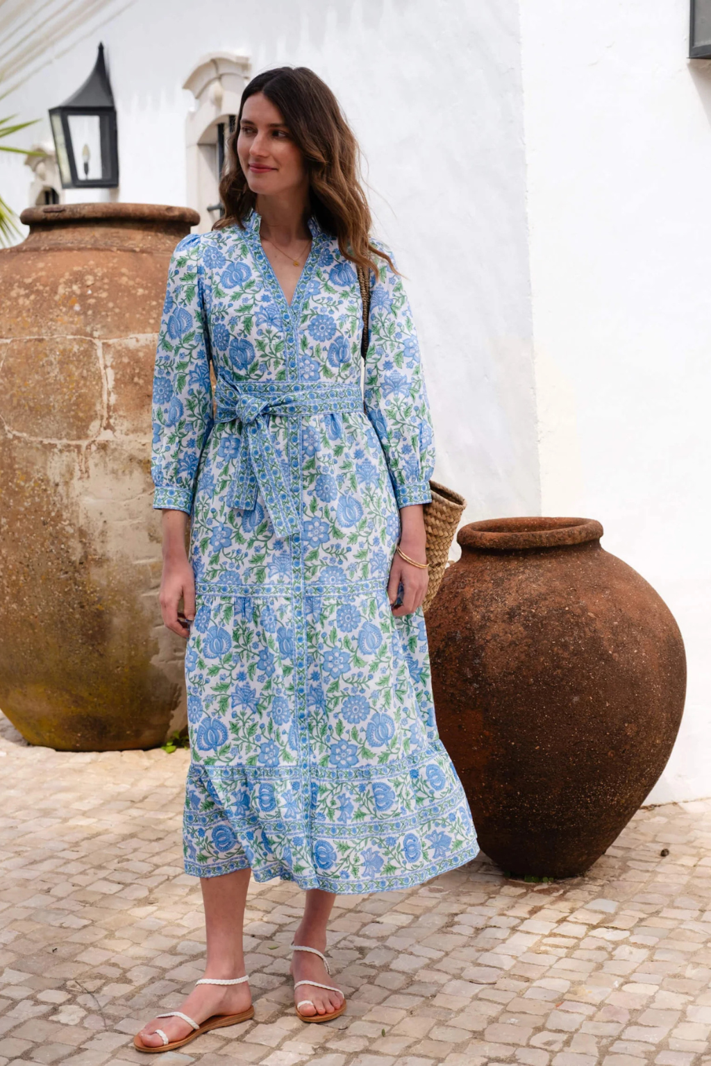 Pink City Prints - Kerala Maxi Dress - Meadow Chintz