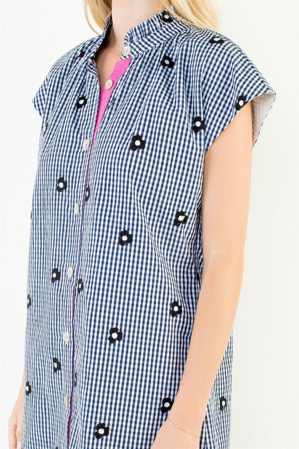 Olive and Bette's - Short Sleeve Gingham Mini Dress