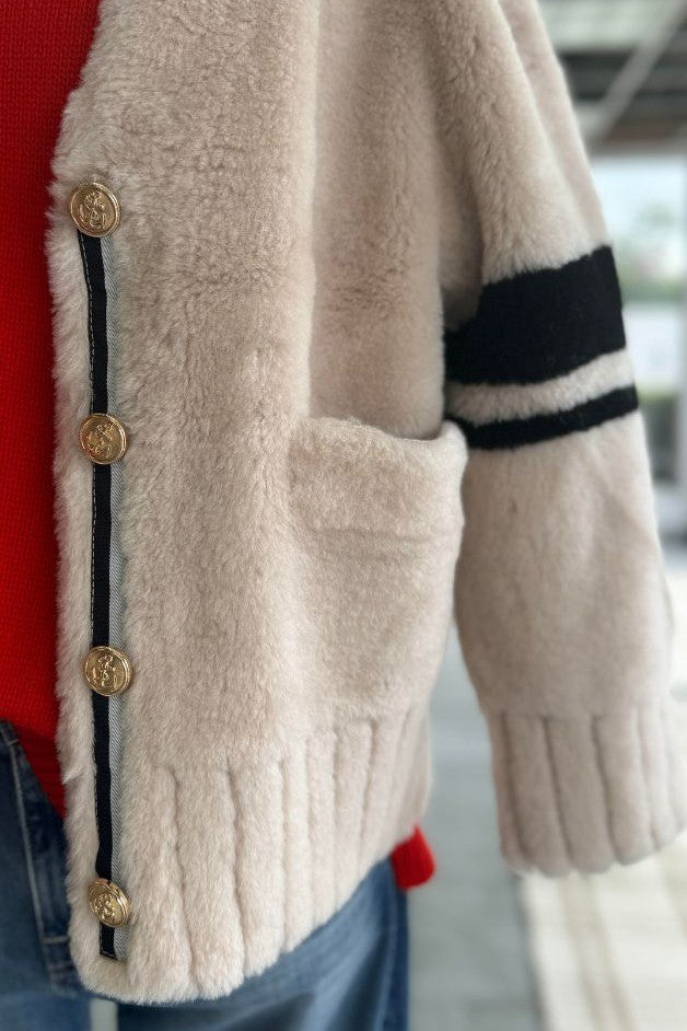 Daniella Erin - Shearling Varsity Jacket