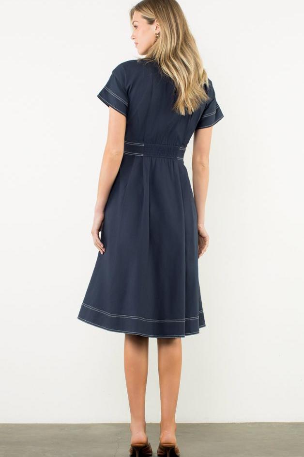 Olive and Bette's - Shirt Dress with Contrast Stitching