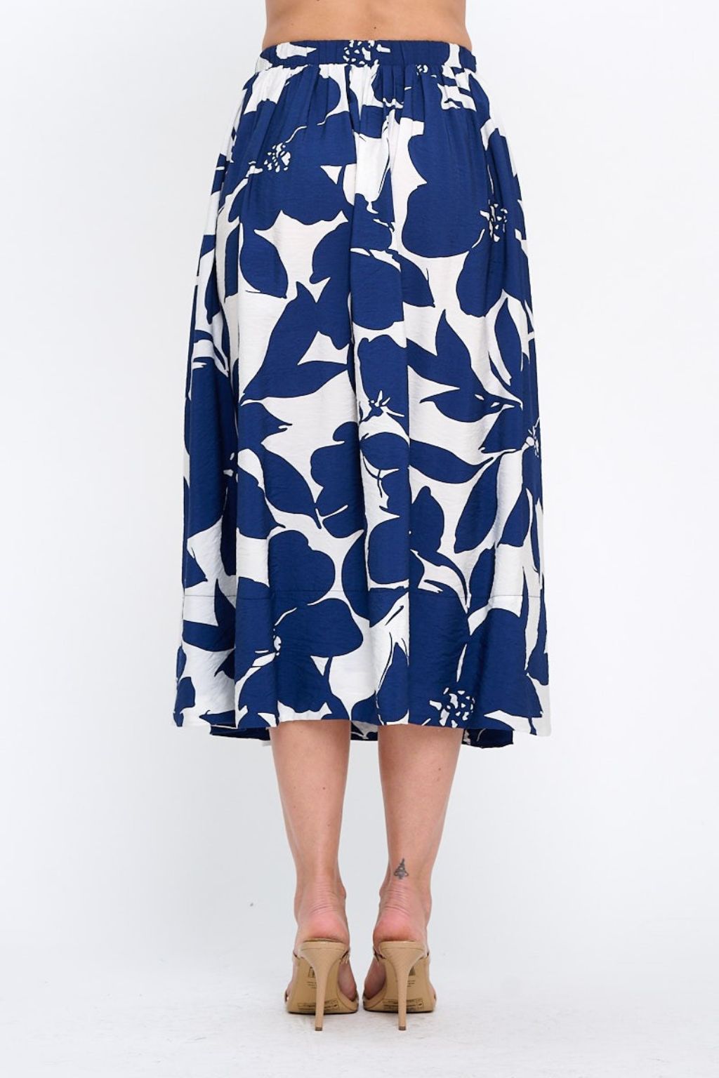 Olive and Bette's - Blue and White Floral Skirt