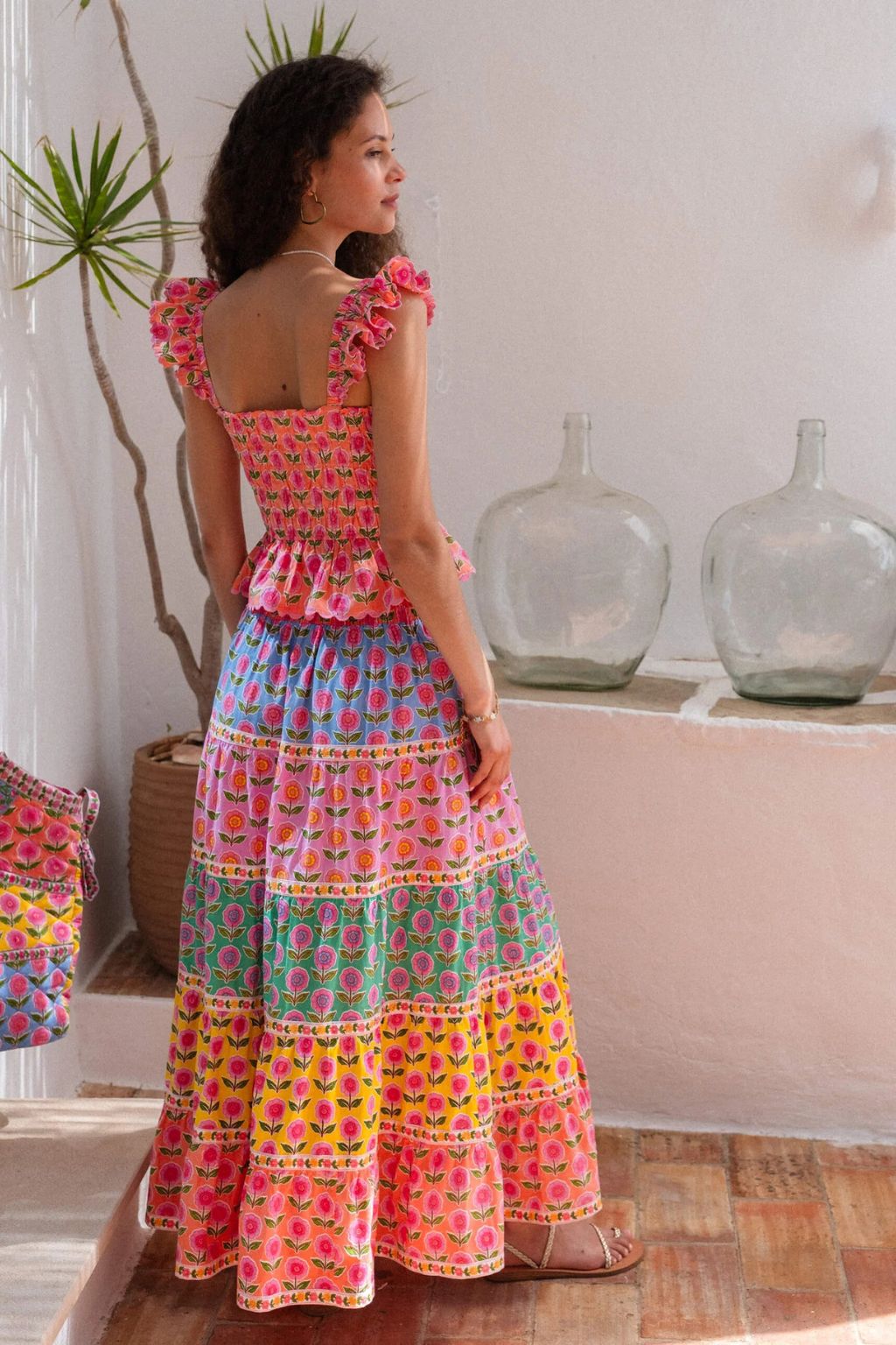 Pink City Prints - Jessica Maxi Skirt - Rainbow Mix