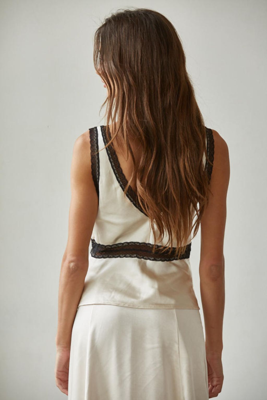 Road G - My Darling Contrast Lace Trim Top