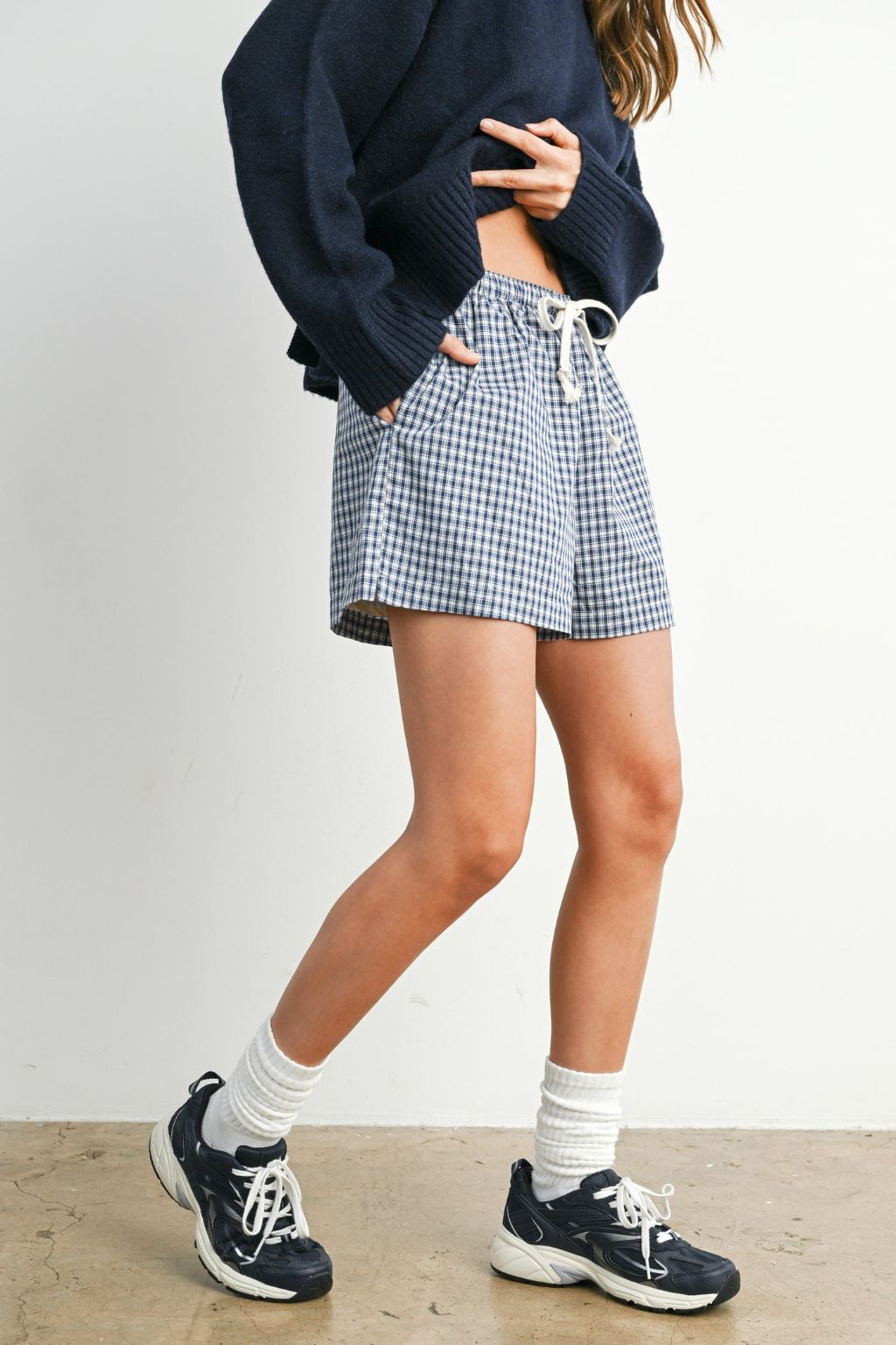 Road G - Gingham Tie Front Short
