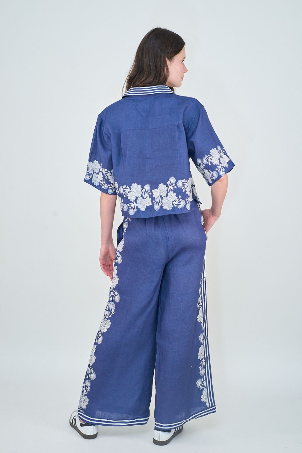 Las Surenas - Pant Wild Flower - Blue