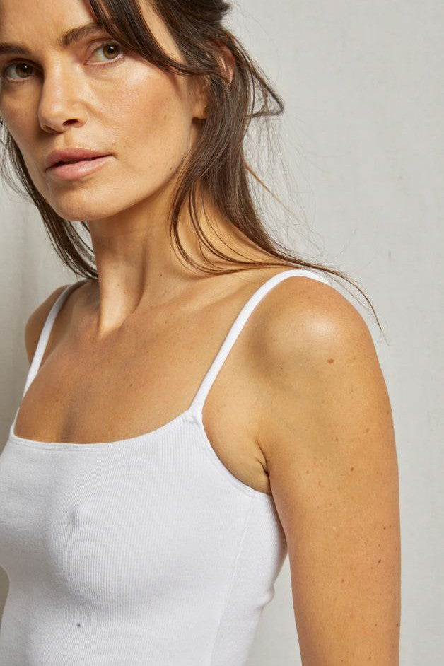 Perfect White Tee - Lucille Ribbed Skinny Tank