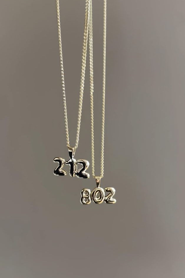 12 Days Area Code Bubble Necklace