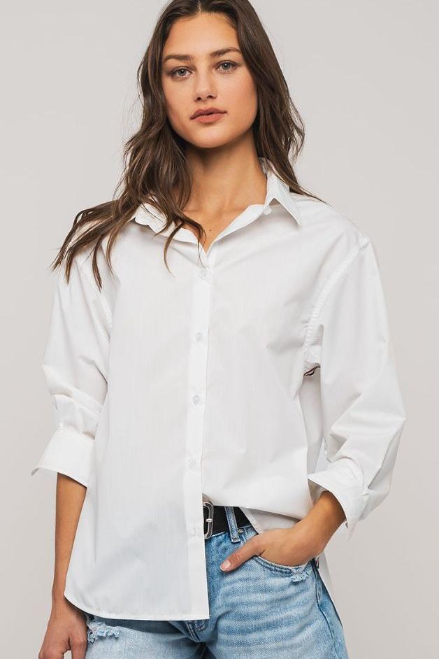 Olive and Bette's - Twill Tape Detail Button Down Shirt
