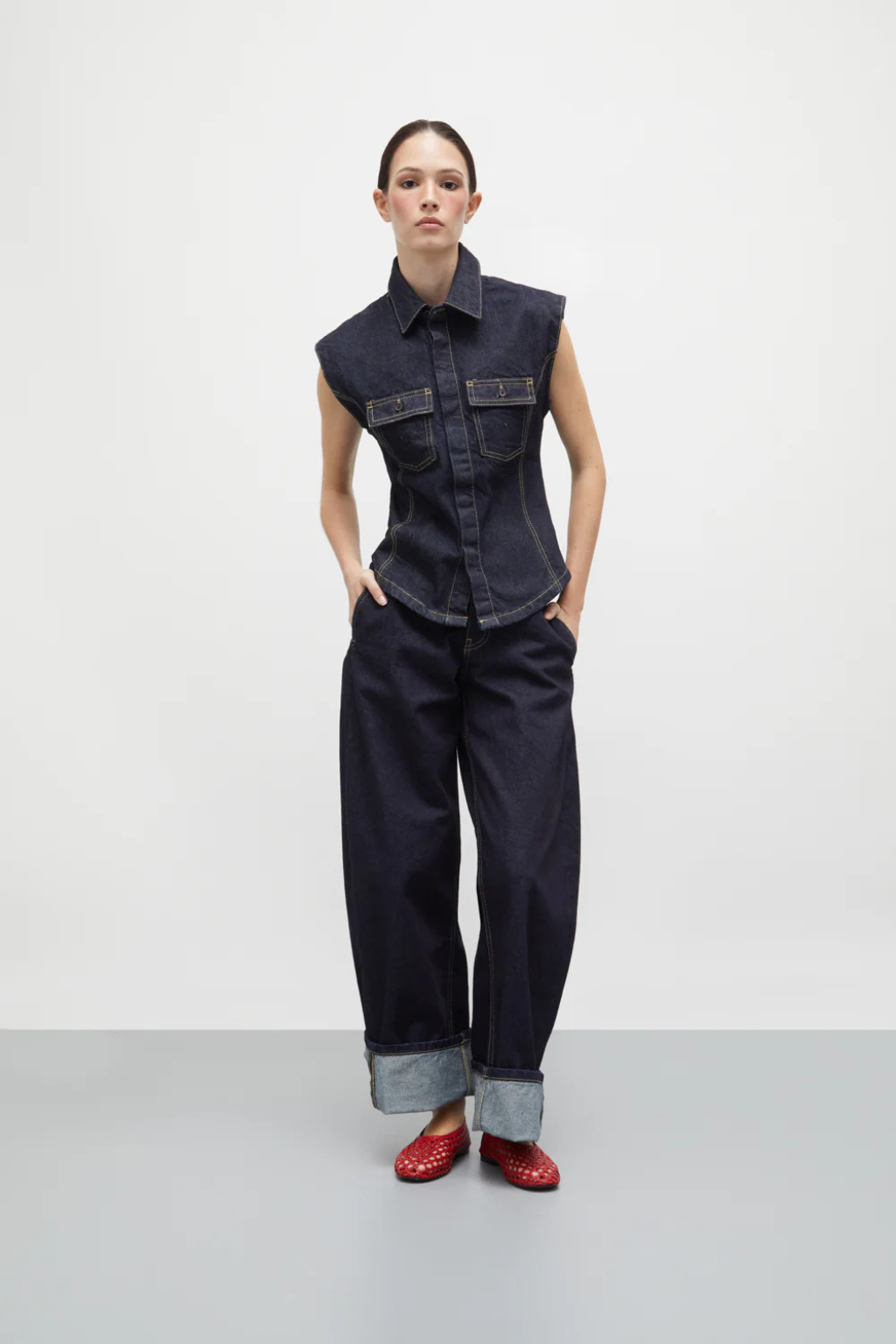 Augusta - Harper Woven Slingback - Red