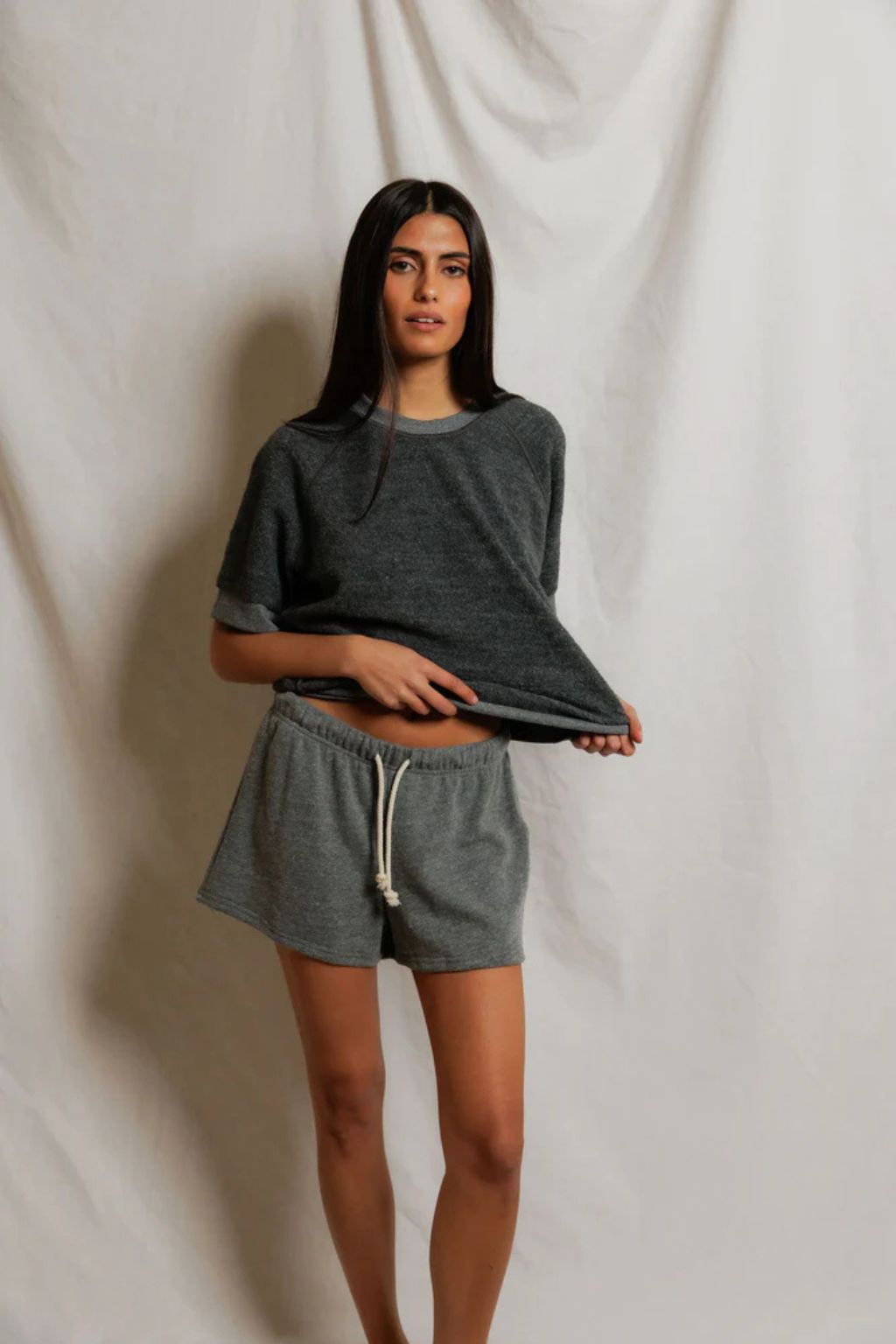 Perfect White Tee - Layla - Dark Heather Grey