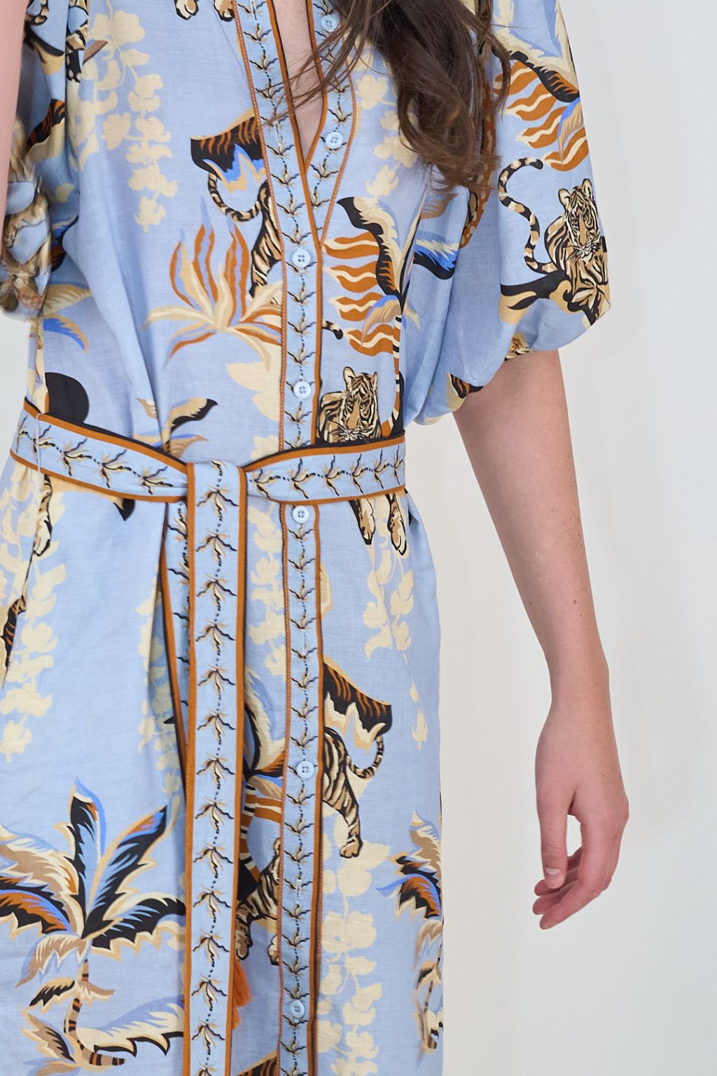 Las Surenas - Tunic Bali Tiger Light Blue