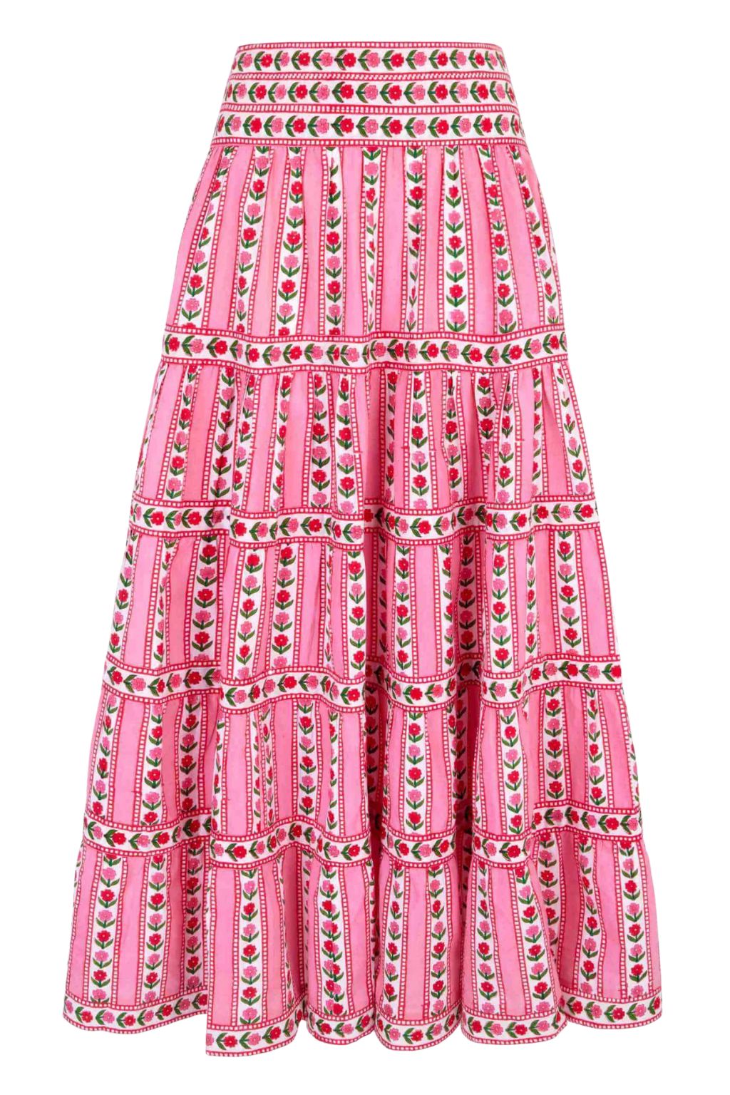 Pink City Prints - Rah Rah Maxi Skirt - Alpine Rose