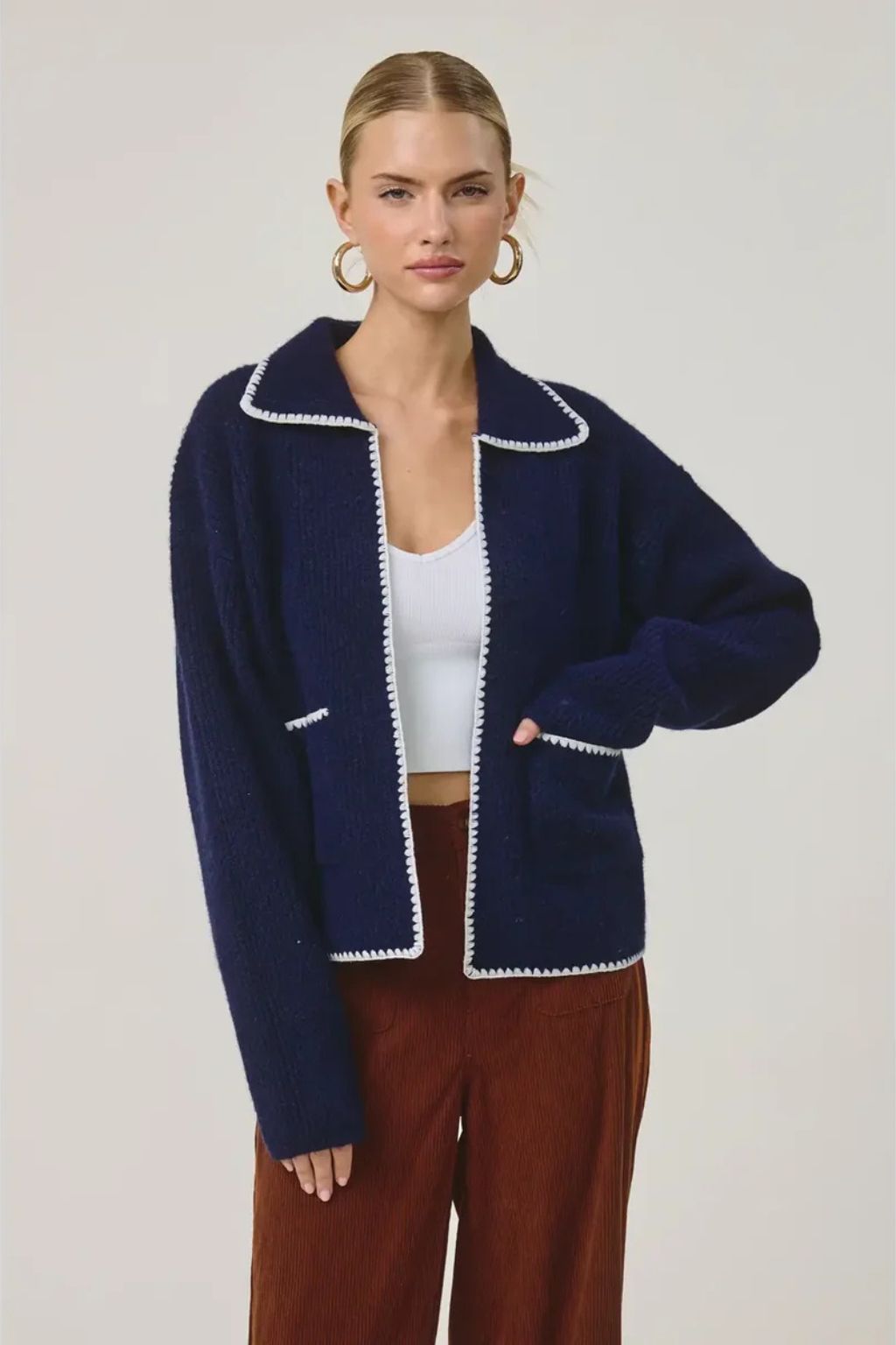 Olive and Bette's - Fisherman Postcard Cardigan