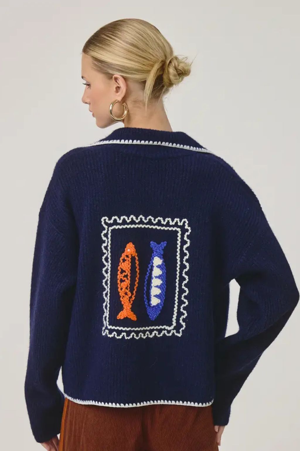 Olive and Bette's - Fisherman Postcard Cardigan