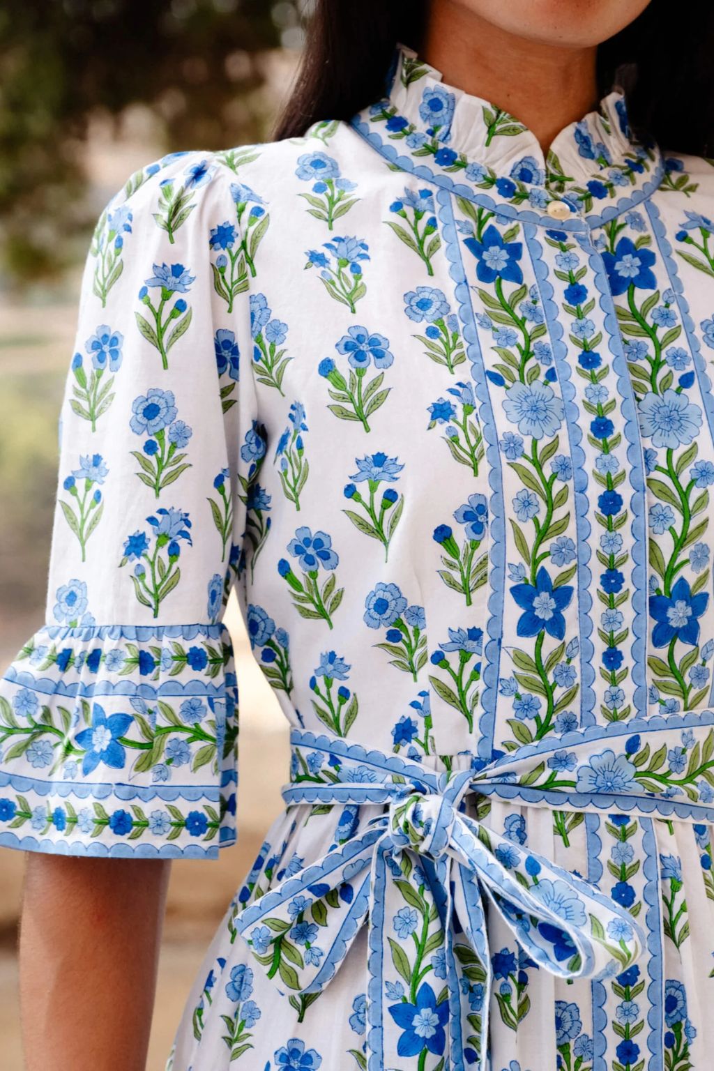 Pink City Prints - Gemma Mini Dress - Lapis Meadow