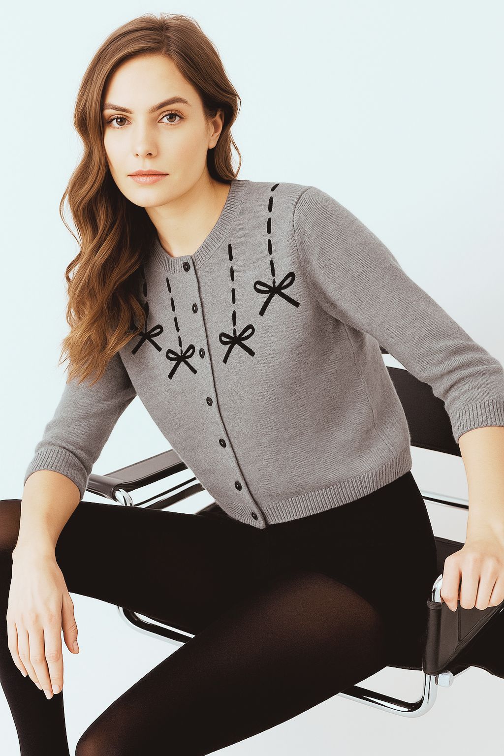 Autumn Cashmere - Cardigan W/ Black Ribbon