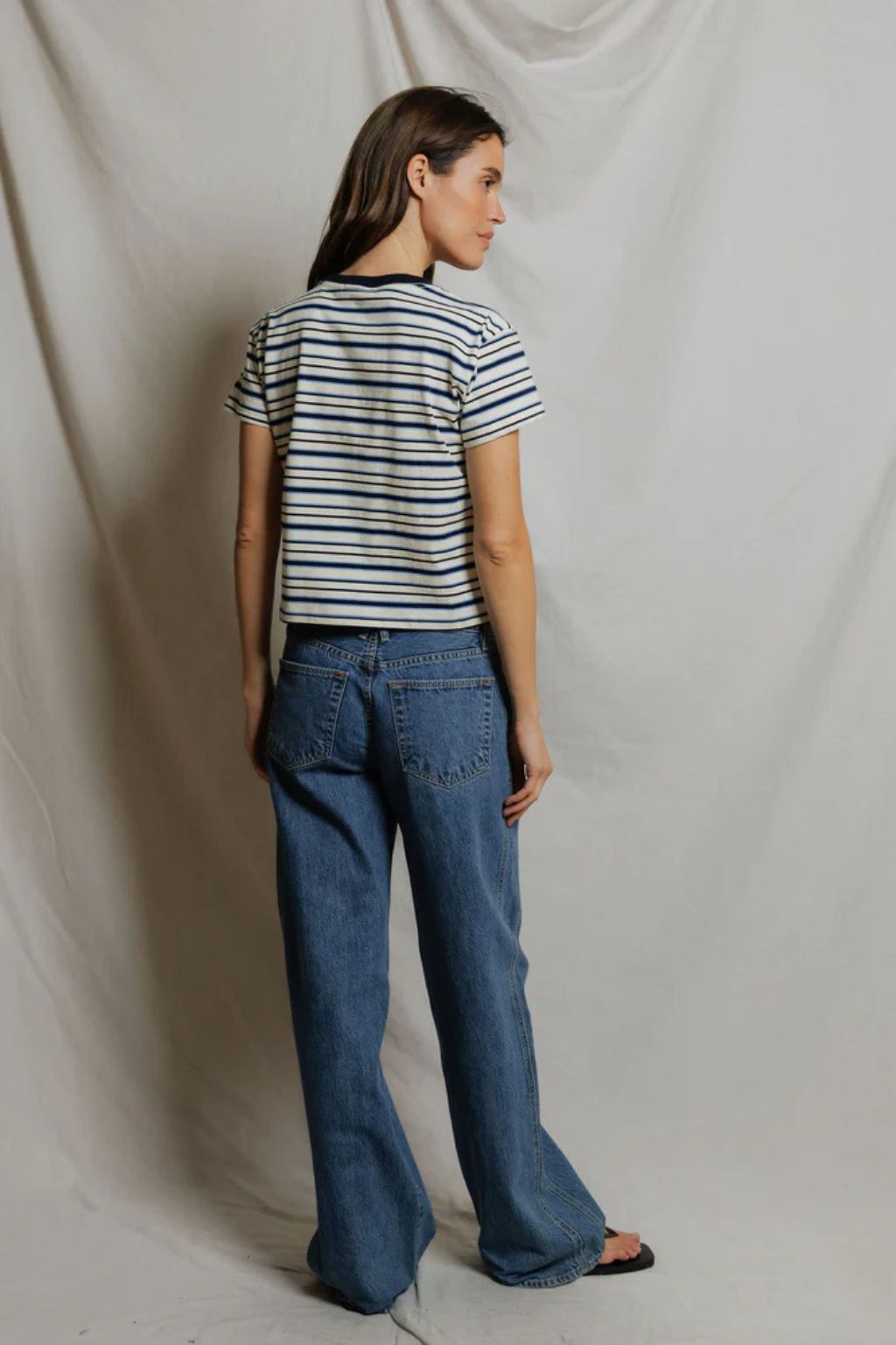 Perfect White Tee - Dawn Stripe Tee