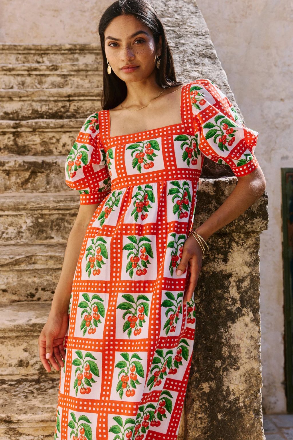 Pink City Prints - Elizabeth Maxi Dress - Cherry Picnic