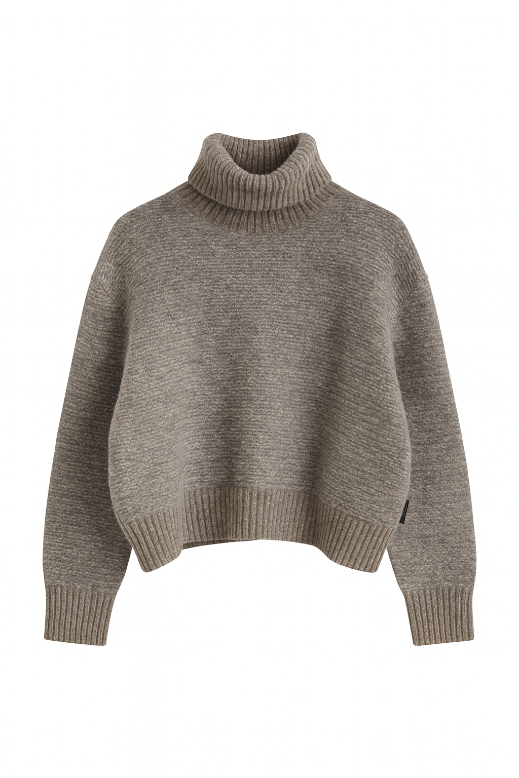 Hasson - Boxy Ministripe TNeck - Oatmeal/Grey
