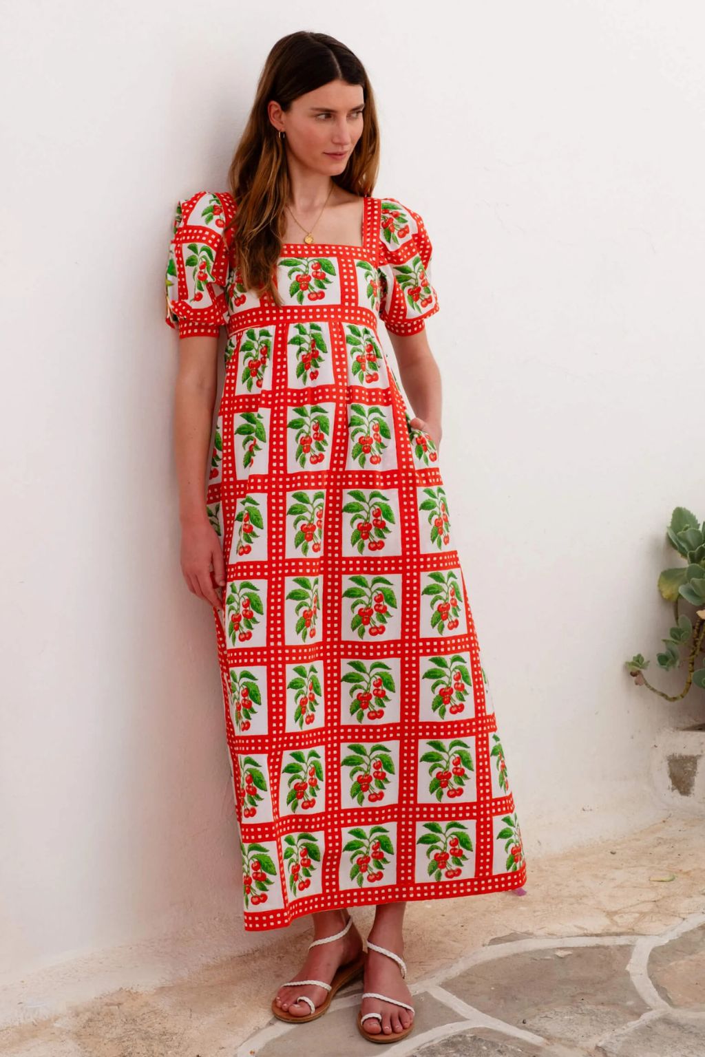 Pink City Prints - Elizabeth Maxi Dress - Cherry Picnic