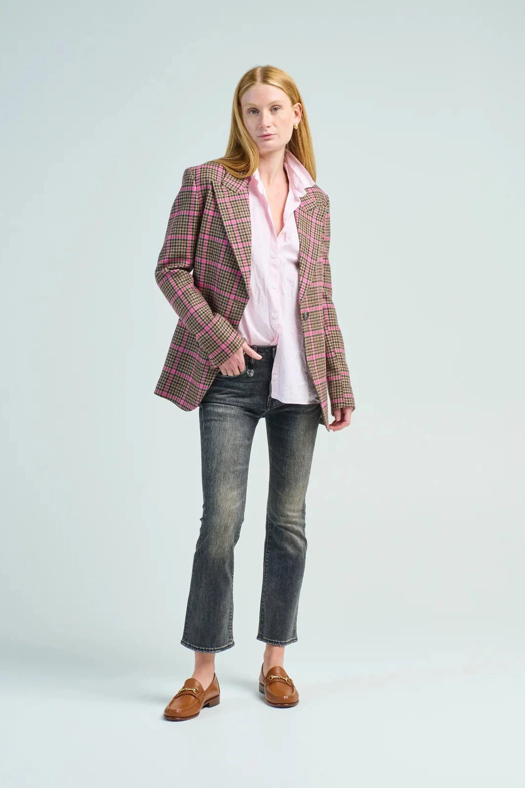 Smythe - 90's Blazer - Pink Glencheck