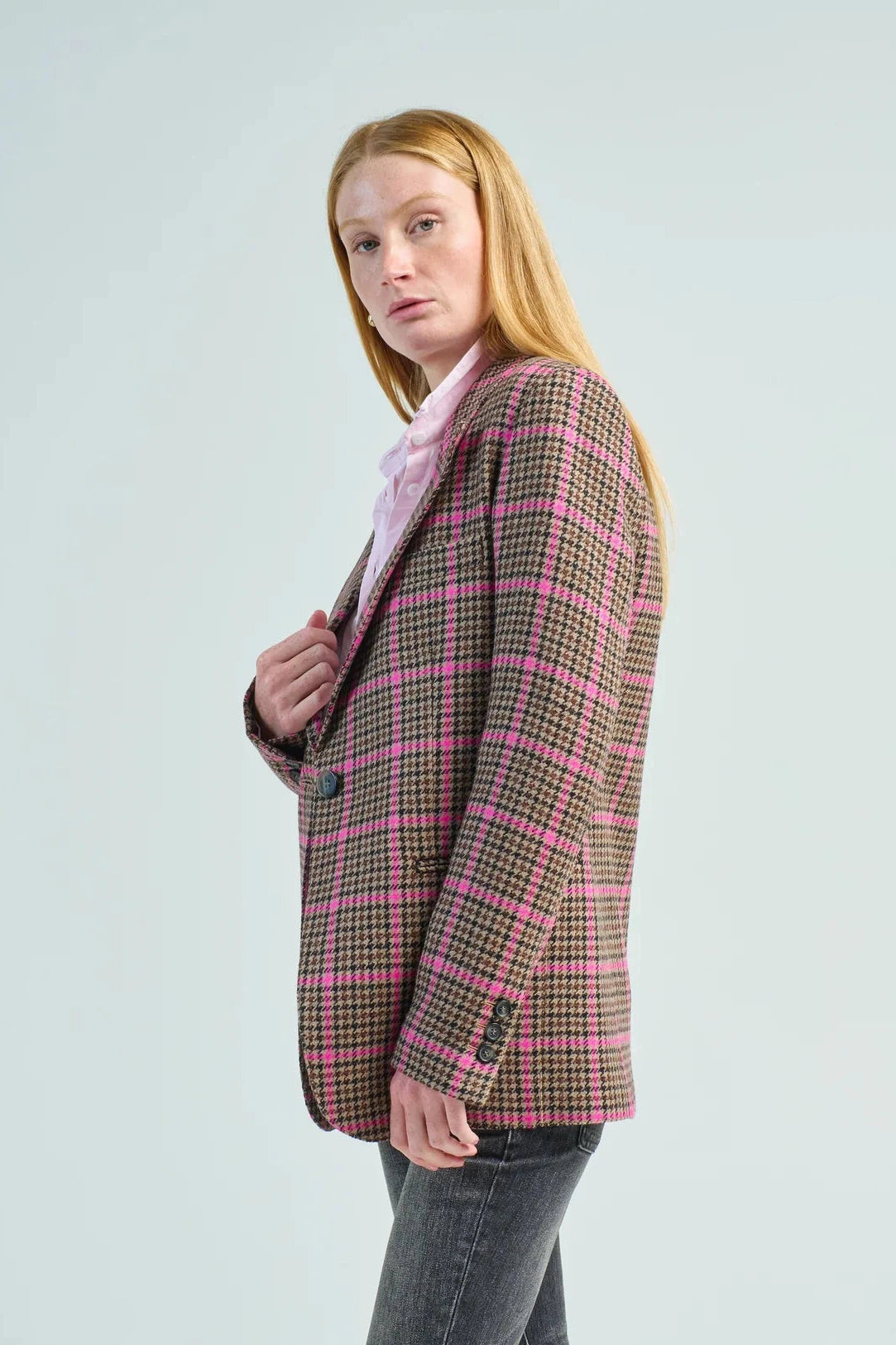 Smythe - 90's Blazer - Pink Glencheck