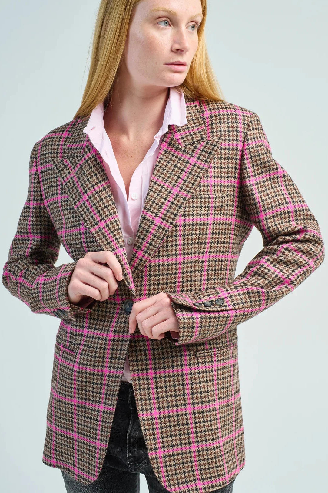 Smythe - 90's Blazer - Pink Glencheck