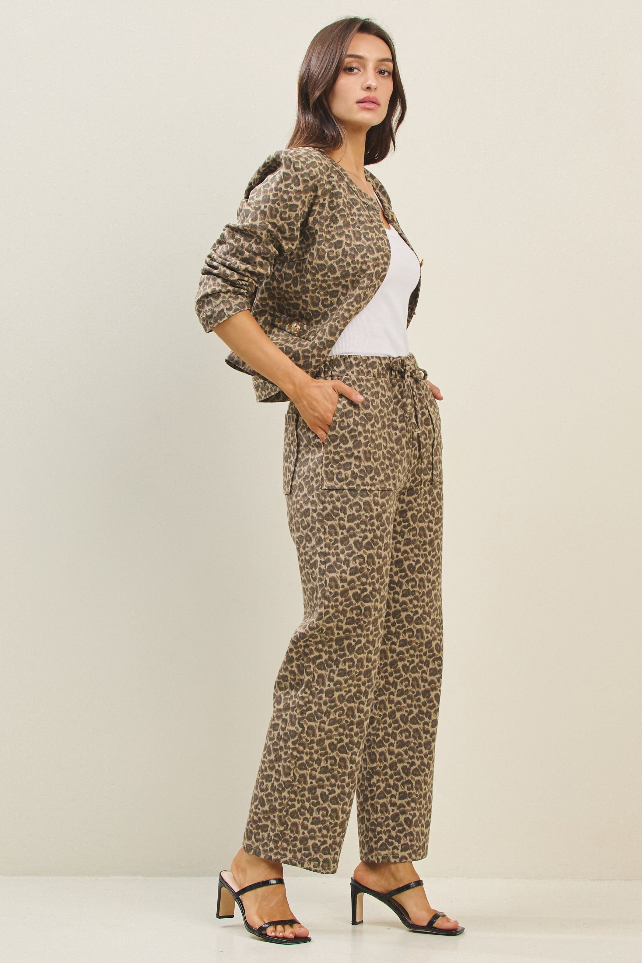 Olive and Bette's - Tie Waist Leopard Pant