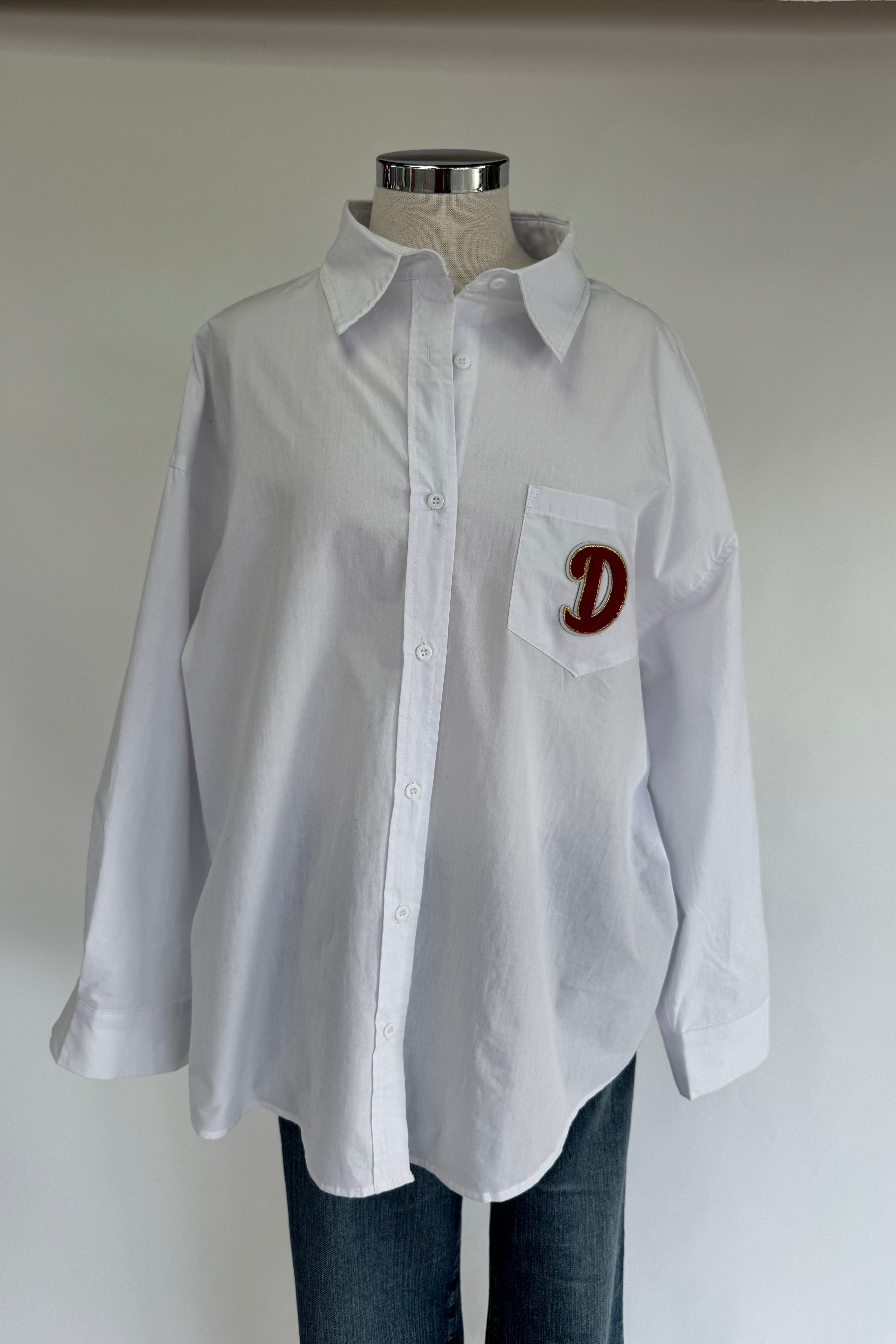 12 Days Custom Initial Button Down