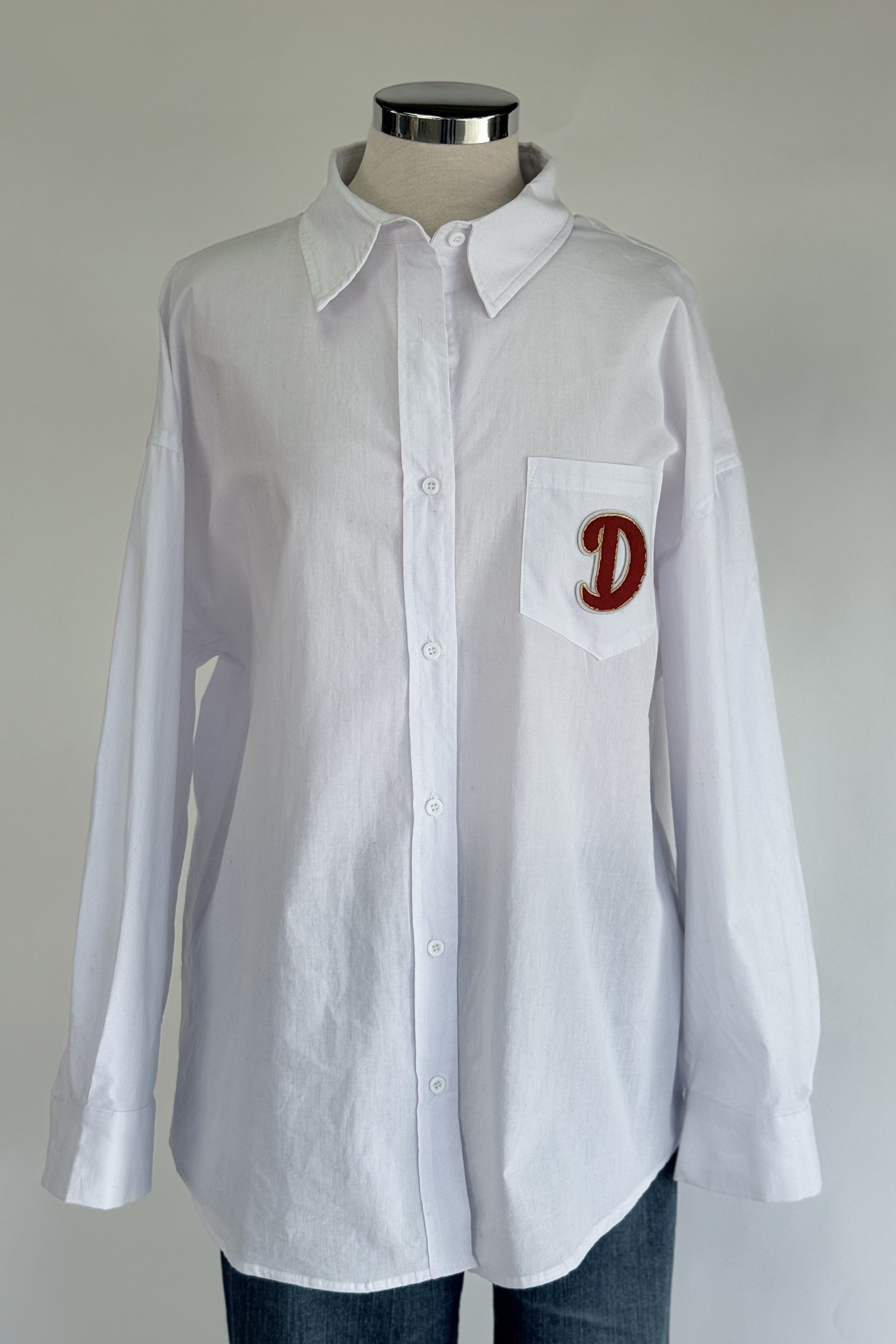 12 Days Custom Initial Button Down