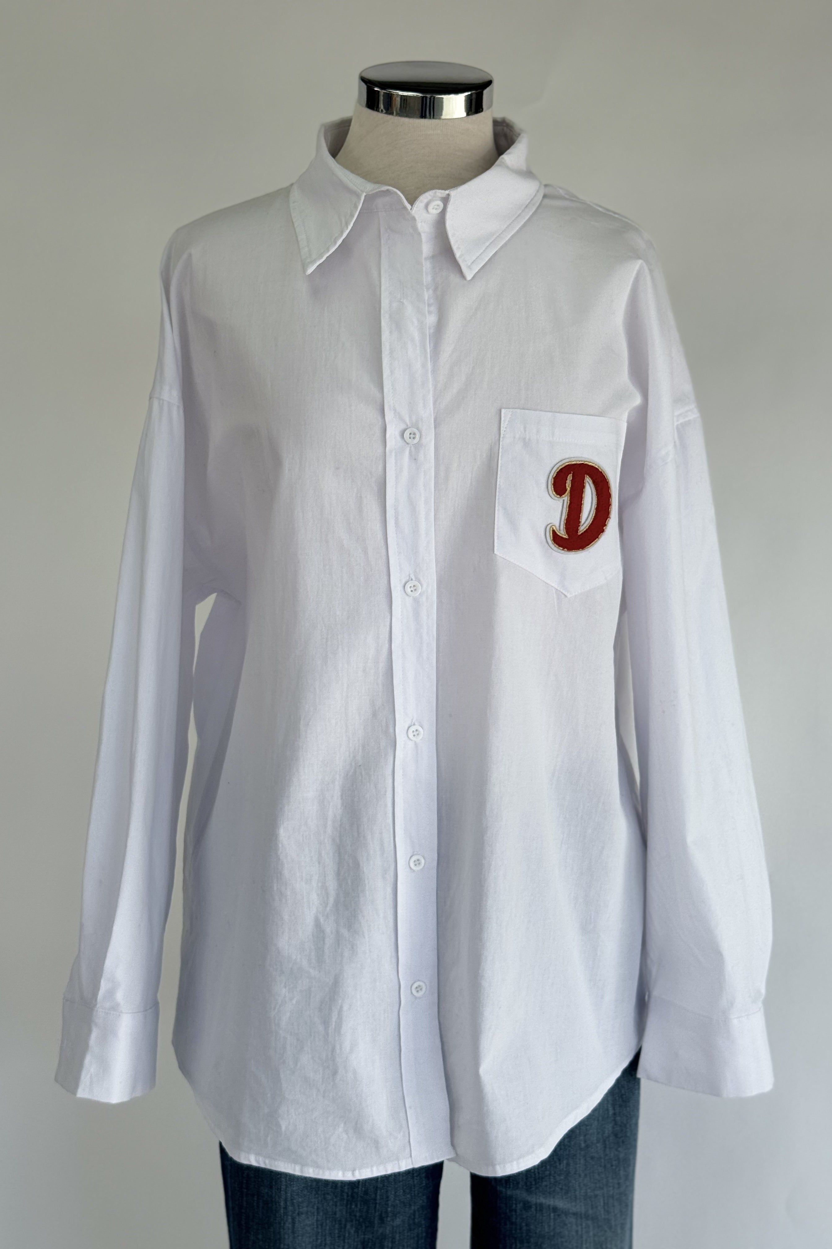 12 Days Custom Initial Button Down